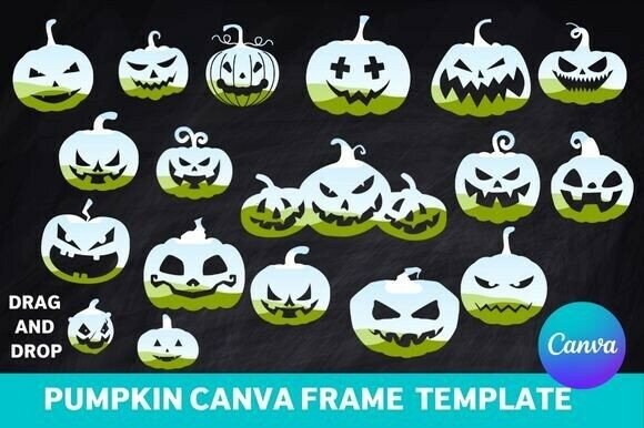 17 Pumpkin Canva Frame Templates for Halloween Projects