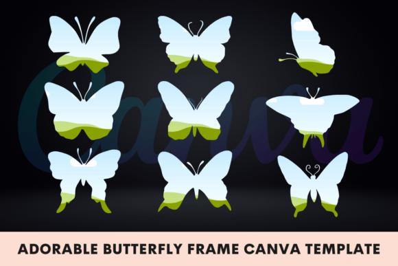 Adorable Butterfly Frame Canva Template: Elevate Your Visuals