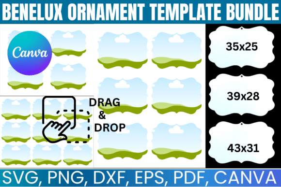 Benelux Ornament Template Bundle: Festive Crafting Made Simple