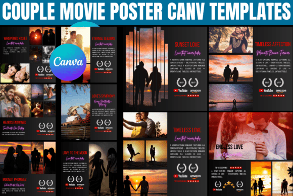 Craft a Cinematic Love Story with a Couple Movie Poster Template