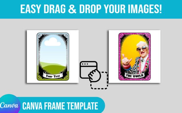 Design Your Own Mystical Deck with a Tarot Card Editable Canva Frame Template