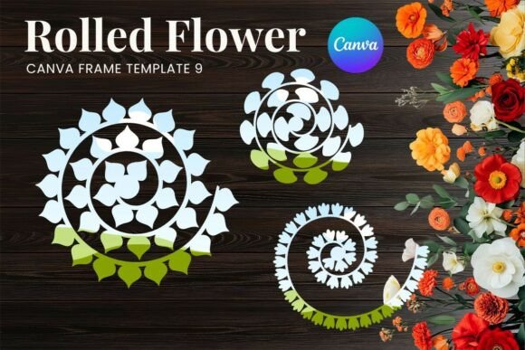 Designing with Dimension: The Rolled Paper Flower Canva Frame_9