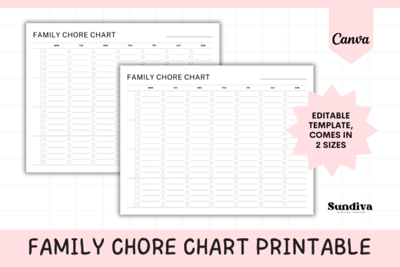 Family Chore Chart Canva Template 3: Your Household Command Center