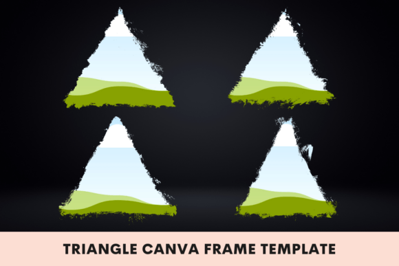 Geometric Precision: Using Triangle Canva Frame Template