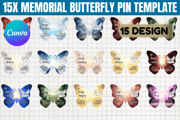 Honoring Memories with the 15x Memorial Butterfly Pin Template