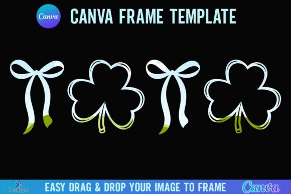 Patrick's Day Bow Clover Shamrock Canva: Festive Frame Templates