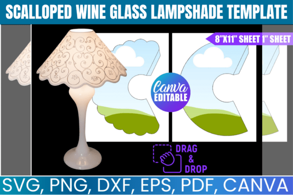 Scalloped Wine Glass Lampshade: A Template for Instant Ambiance