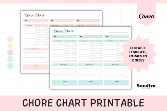 Simplify Your Life: Mastering the Chore Chart Canva Template 6