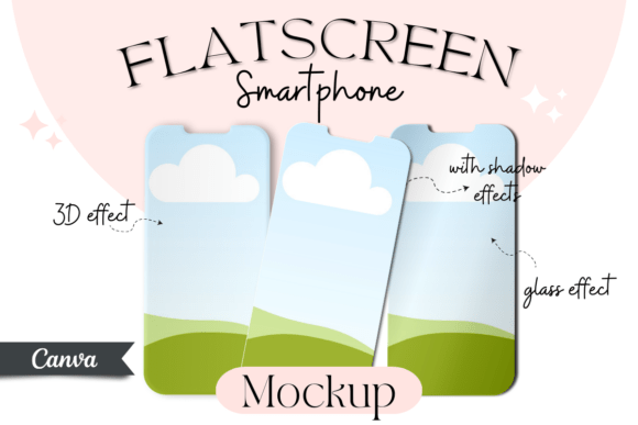 Smartphone Flat Screen Mockup Template: Instant Visuals