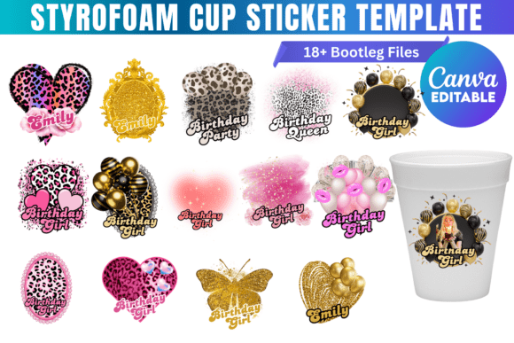 Styrofoam Cup Sticker Canva Template: Beyond the Basic Party Cup