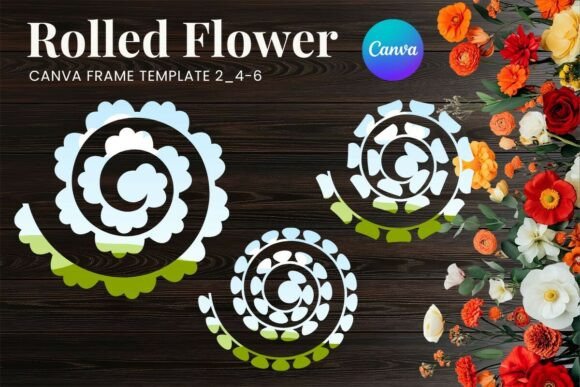 Unleash Creativity with Rolled Paper Flower Canva Frame_2