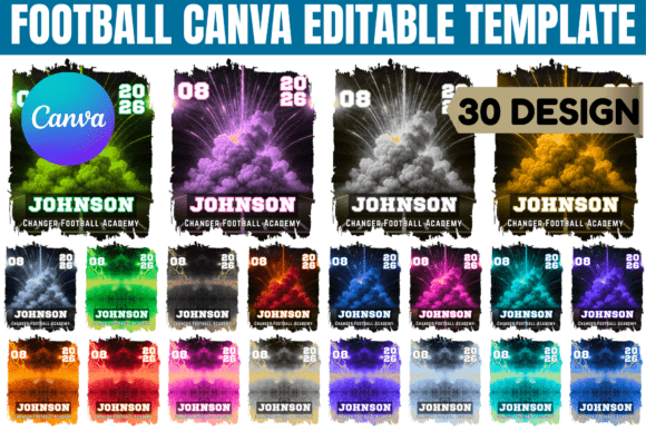 Unlock Bold Football Designs with Editable Canva Templates