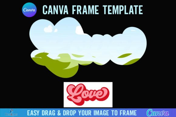 Valentine's Day Retro Love Canva Frame: Vintage Charm for Modern Designs
